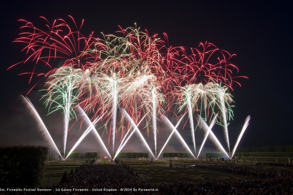 Fireworks lighting up the sky in Hannover