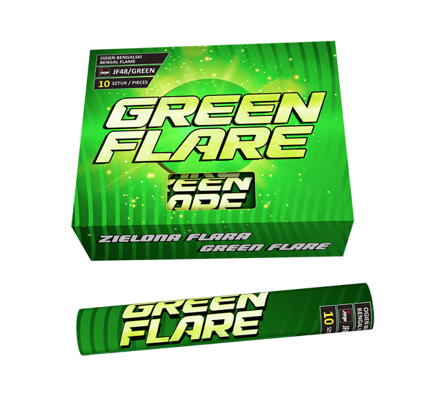 Jorge Green Flare - Pack of 10 - 1st Galaxy Fireworks