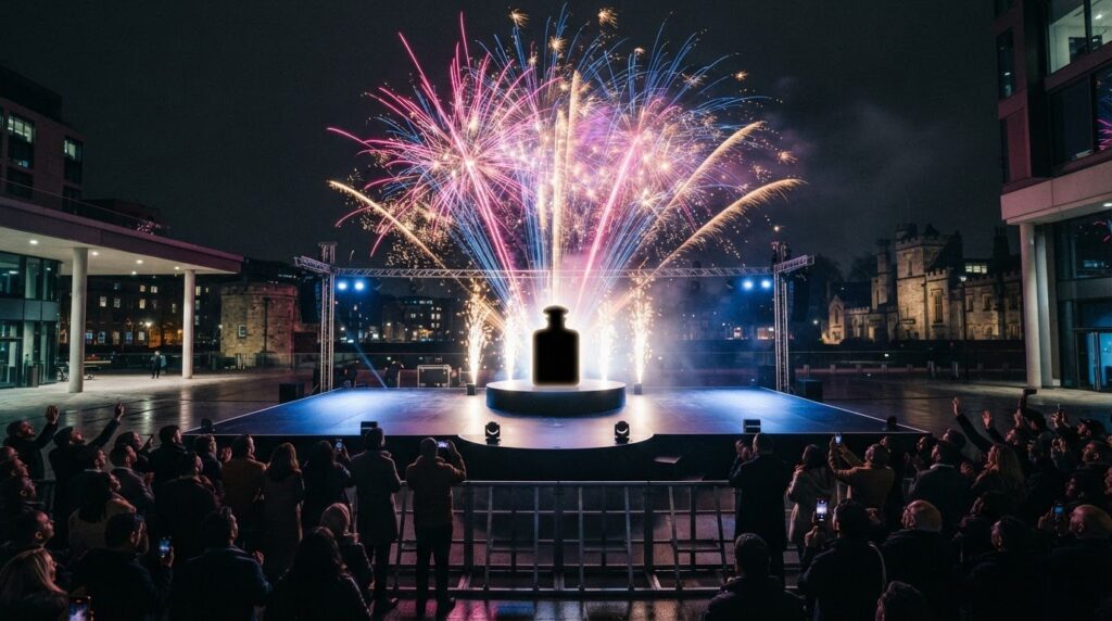 Pyrotechnics for product launches: preview effects and themes